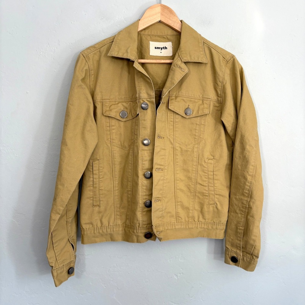 Smyth Denim Jacket Women Size XS Mustard Yellow